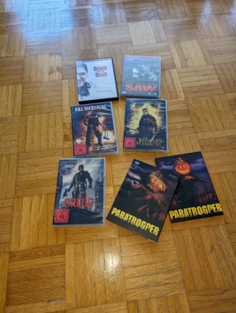 Horrorfilme Sammlung /Zombie/Action/ Slasher, uncut DVDs, SAW, Zombie, Dredd, 6!