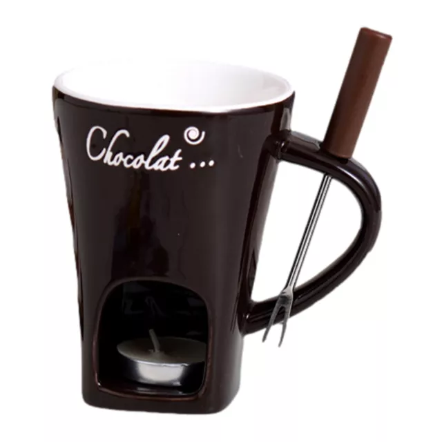 Fondue Mug with Opening for candle 130ml Ceramic Butter Warmer Mug