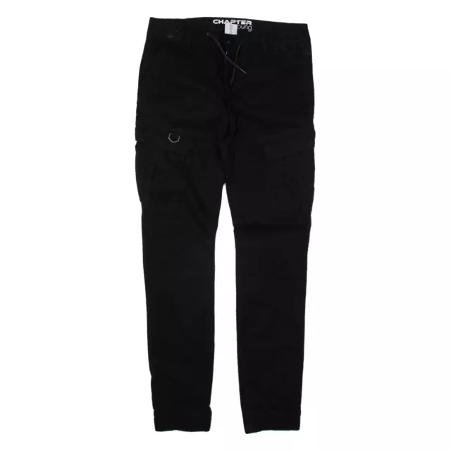 CHAPTER YOUNG Cargo Trousers Black Slim Tapered Girls W30 L29