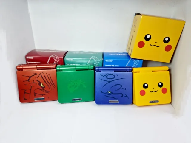 Nintendo Game Boy Advance SP Console Portable Pokémon Center + Pokémon AU CHOIX