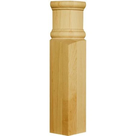 OSBORNE WOOD PRODUCTS 6990H 10 x 2 5/8 x 1 3/4 Corner Plinth with Spool in