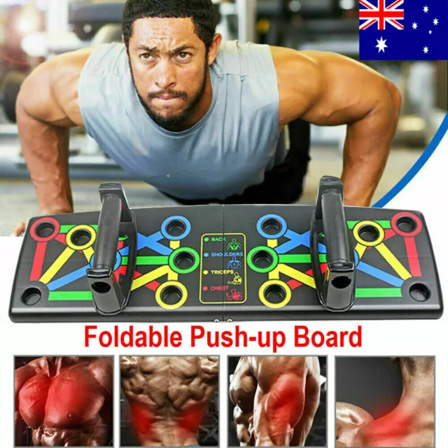 Foldable Push Up Board Rack Training Gym Exercise Pushup Exercise Stand Grip Bar