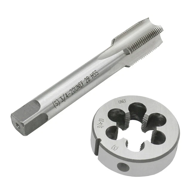 2PCS HSS 3 4 20 Unef Robinet Die Droit Main 1 9cm Acier Haute Vitesse 2pcs-hss-3-4-20-unef-robinet-die-droit-main-1-9cm-acier-haute-vitesse