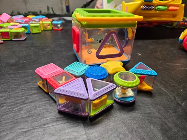 Fisher Price Peek a Blocks Shape Sorter Cube with Random Shape Blocks