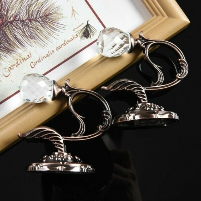1 Pair Curtain Holdback Tieback Metal Wall Tie Hook Loop Holder Home Decor