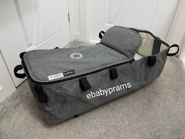 Bugaboo Bufallo Grau Melange Neugeborene Carrycot, Board, Matratzenkinderwagen Schürze