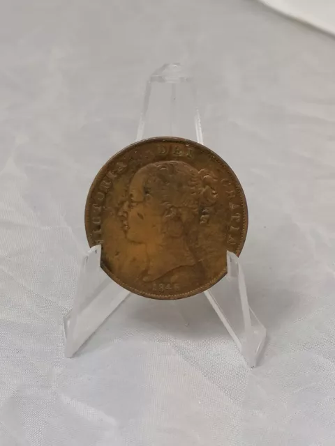 1846 Queen Victoria One Penny Coin Good Collectible Grade
