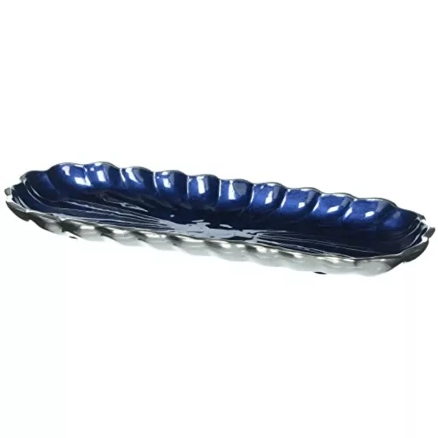 Peony 14" Rectangular Tray Color: Sapphire, Blue 274171