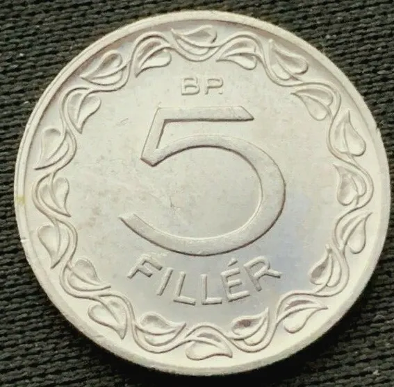 1970 Hungary 5 Filler Coin BU UNC ( 3.9 Million Minted Condition Rarity)  #C1140