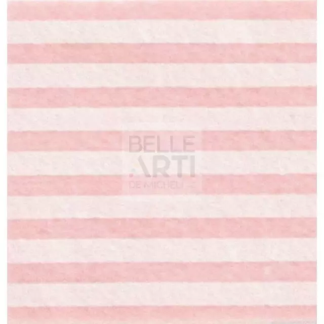 Panno Lenci 1 Mm 30X40 Cm Rosa Pastello/Crema A Righe