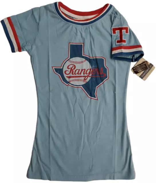 Texas Rangers Ladies T-Shirt Remote Control Light Blue