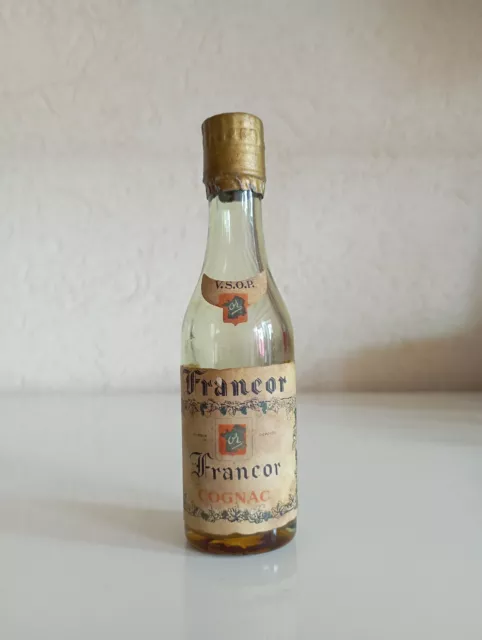 Very old mini bottle cognac Francor VSOP 3cl