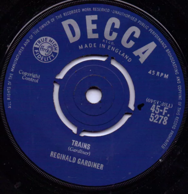 REGINALD GARDINER  " TRAINS " 7" single