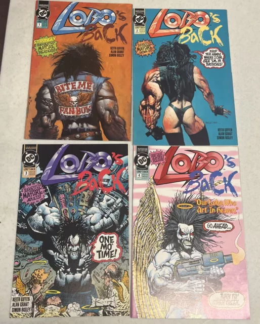 LOBO'S BACK #1-4 complete Mini Series - 1992 DC Comics