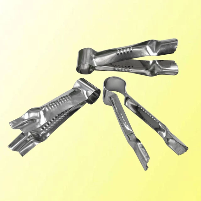 Pinzas de acero inoxidable herramienta de engarce pastel herramientas de horneado fondant clip de encaje plata