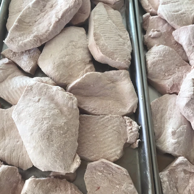 FREEZE DRIED RAW Pork New York Thin Chops Closely Trimmed Sealed In