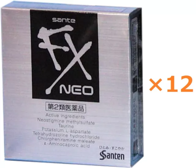 Gotas de enfriamiento para ojos Santen SANTE FX NEO paquetes de 12