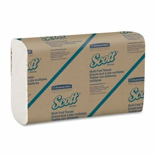 Scott Multi Fold Paper Towel - 250 Per Pack - 4000 / Carton - 9.20" X 9.40" -