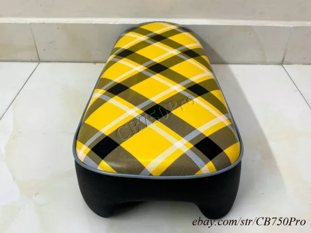 Honda Mini Trail Z50 Z50M Seat Monkey Bike Seat Saddle Yellow Tartan (Kiiro) 3