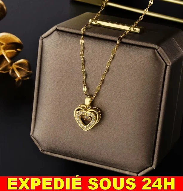 Pendentif Duo De Cœurs En Argent 925 - 12 Mm, 0,8 Gramme, Neuf Avec étiquettes