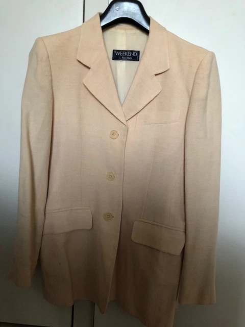 Veste Tailleur Blazer MARINA RINALDI (MAX MARA) Noir Rayé - Taille 38 - Occasion Très Bon état
