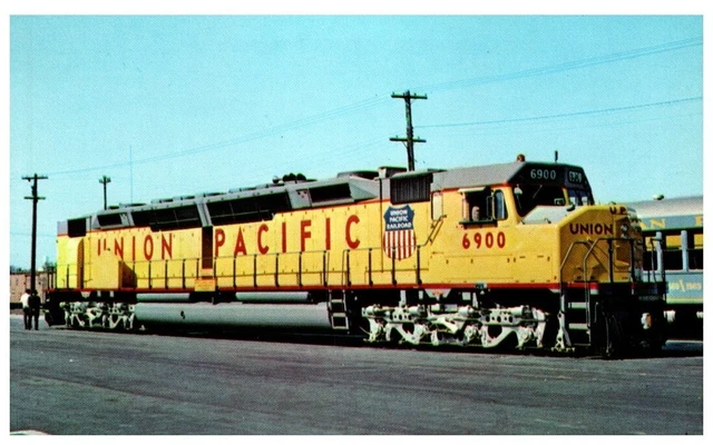 Union Pacific 6900 In 1969.Vtg Railroad Postcard*B1