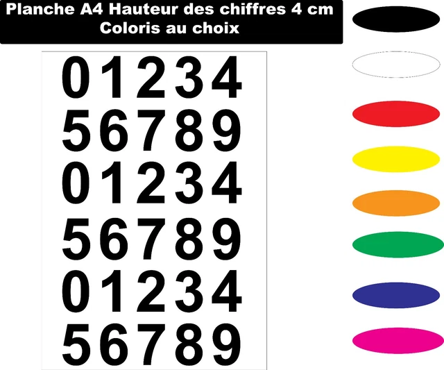Planche D'autocollants Alphabet Et Chiffres - Stickers Ronds Pour Calendrier Ou Bricolage, Neuf