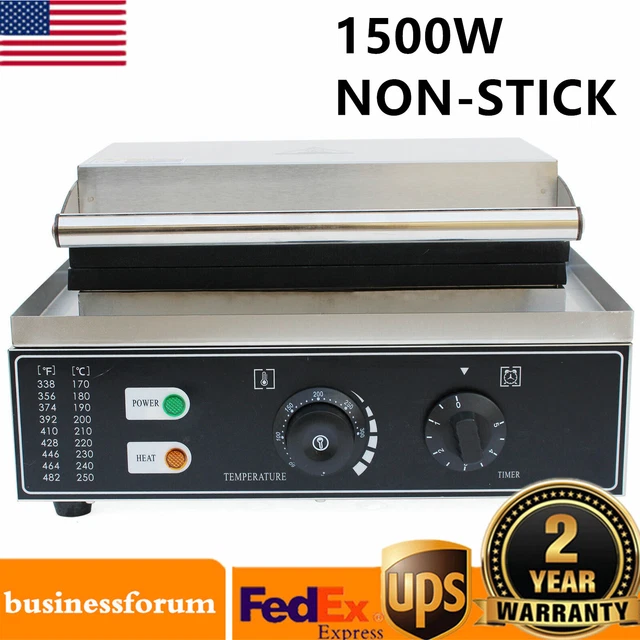 1500W Electric Sandwich Maker Toaster Commercial Nonstick Bread Making Machine
