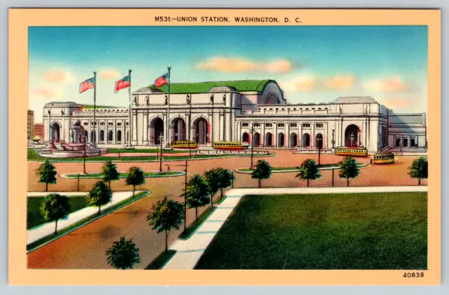 c1960s Union Station Washington DC Vintage Postcard