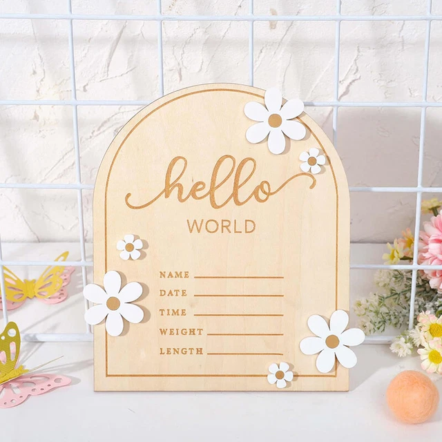 CUTE ANNOUNCEMENT SIGN With Brace Birthday Announcement Sign Wooden S O ...