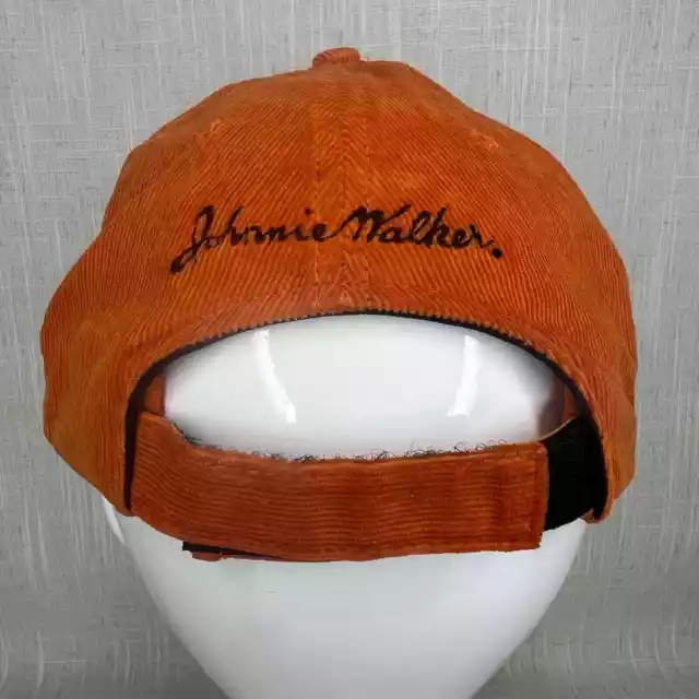 Johnnie Walker Scotch Whiskey Logo Orange Corduroy Baseball Cap Adjustable Hat 3