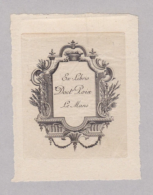 Exlibris Poix le Mans / Medizin medicine Arzt doctor Radierung etching