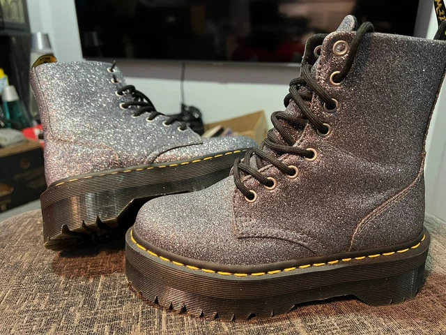 Dr martens - molly - stivaletti platform spessi deals nero glitter