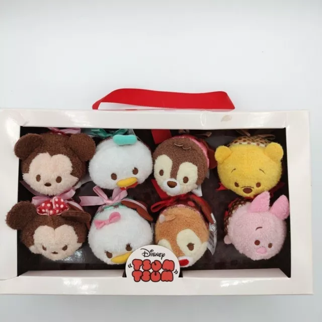 Disney Tsum Tsum Valentines Full Box Set of 8 Chocolate Heart Candy 2016 Plush