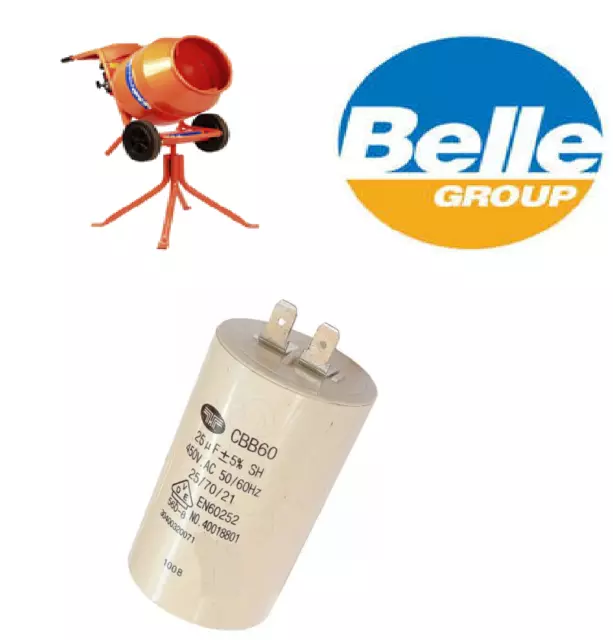 Capacitor 110V Fits BELLE Mini Mix 150 Cement Mixer  t27