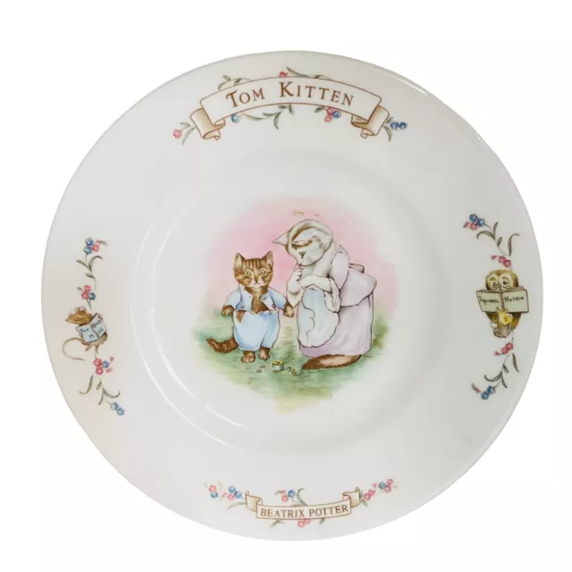 Vintage Royal Albert Tom Kitten Plate World of Beatrix Potter 1986 Bone China 8"