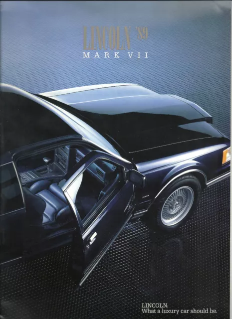 1989 Lincoln Mark Vii Lsc Bill Blass Designer Series Showroom Brochure "Nos"