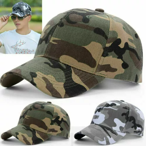 Uomo Camouflage Outdoor Esercito Camo Cappello Baseball Donna Trucker Militare