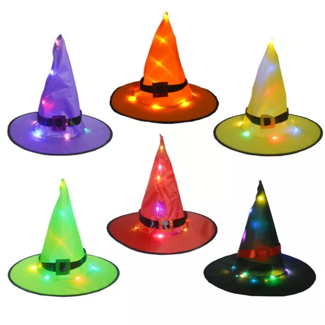 6pcs mixed Halloween Witch Hat Wizard Party Decoration Accessories For Kid Gift