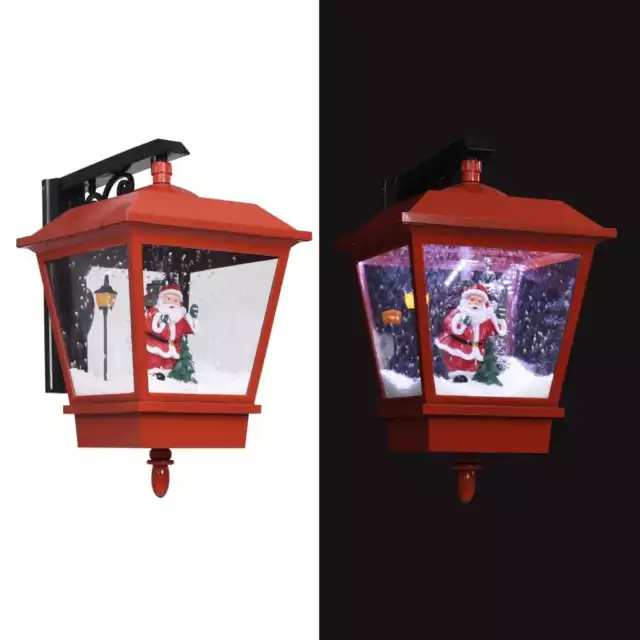 Lampe murale de Noël lumières LED et Père Noël Rouge 40x27x45cm vidaXL