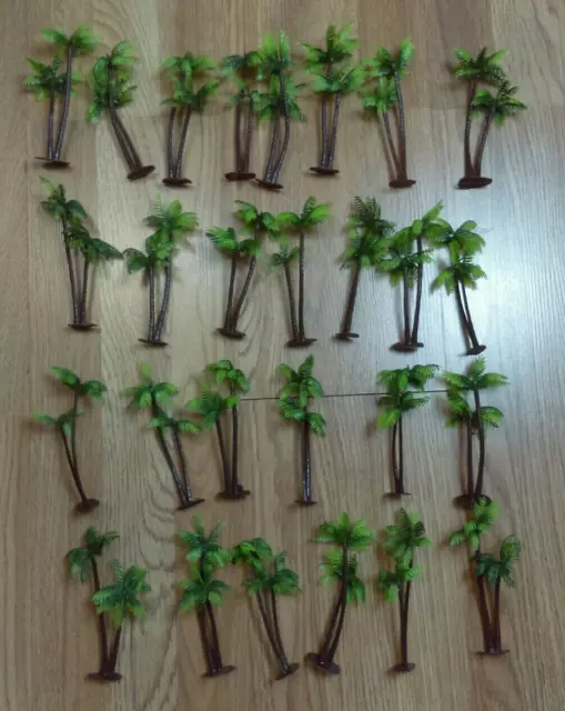 27 Pcs Mini Fake Coconut Palm Trees for Micro Landscape Aquarium Fish Tank Decor