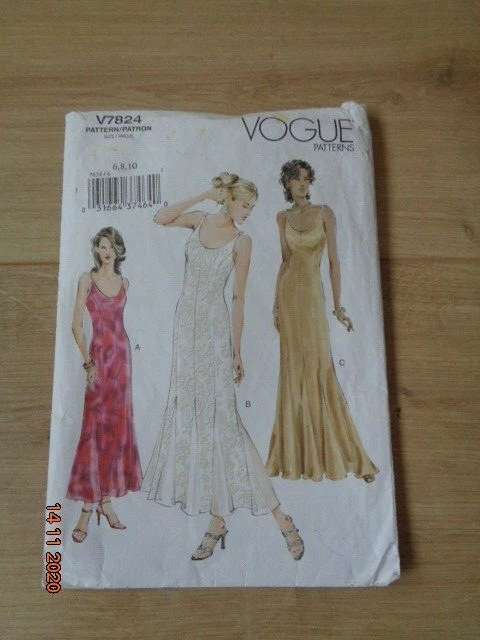 VOGUE SEWING PATTERN -No V7824 Misses Petite Lined Close Fitting Midi/Maxi Dress 4.00 - PicClick UK VOGUE SEWING PATTERN -No V7824 Misses Petite Lined Close Fitting Midi/Maxi Dress 4.00 - PicClick UK