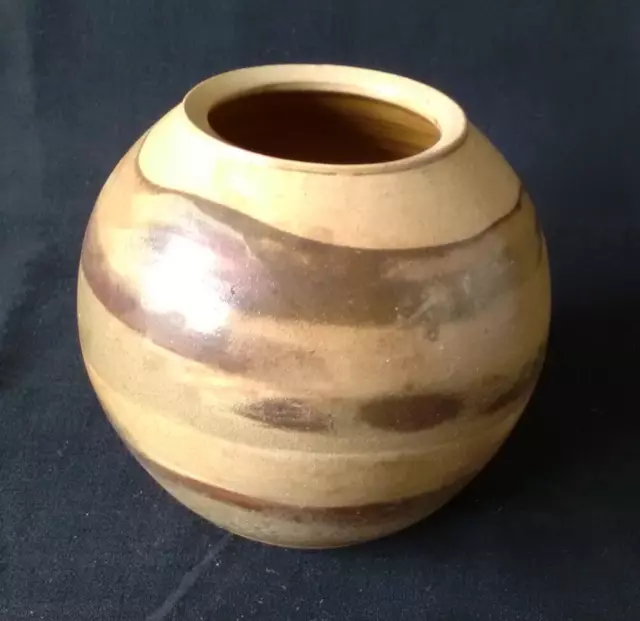 Small Round Vase - Brown Tones