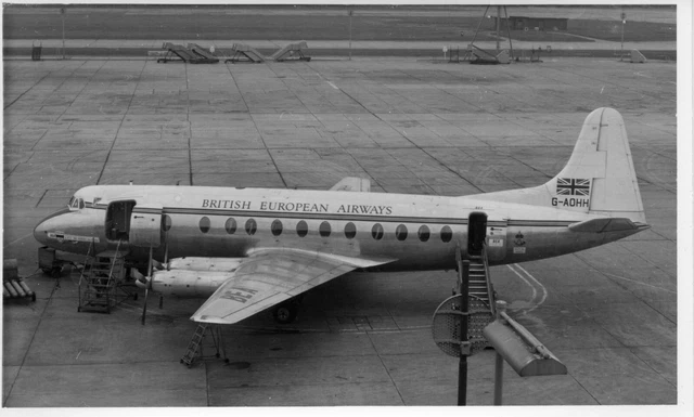 4,5 x 2,5 B&W Vintage Foto G-AOHH Vickers Viscount British European Airways BEA