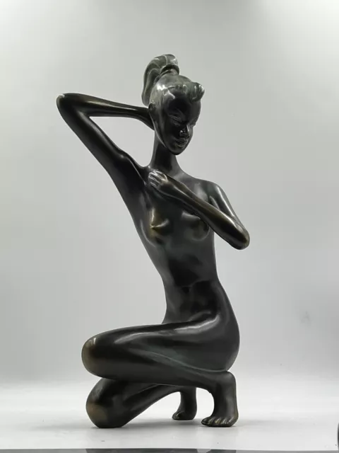 Fine Vintage Keramik Skulptur Großer Frauenakt Erotika 60er Akt Darstellung