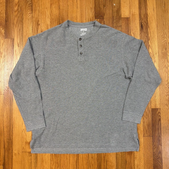DULUTH TRADING THERMAL Shirt Mens XL Henley Waffle Knit Outdoor