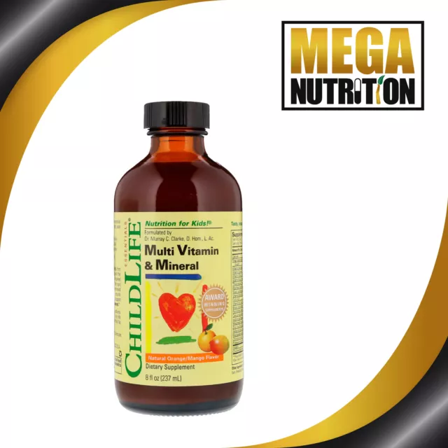 ChildLife Multi Vitamin & Mineral Natural Orange/Mango 237 ml Liquid Drink