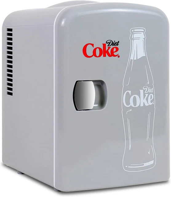 Coca-Cola Diet Coke 4L Cooler/Warmer W/ 12V DC and 110V AC Cords, 6 Can Portable