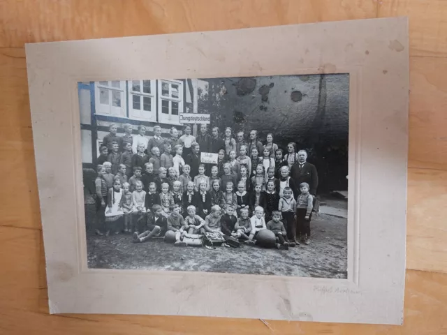 AK Foto Schule Bründersen Wolfhagen Jungdeutschland Schulfoto 20/30er Jahre