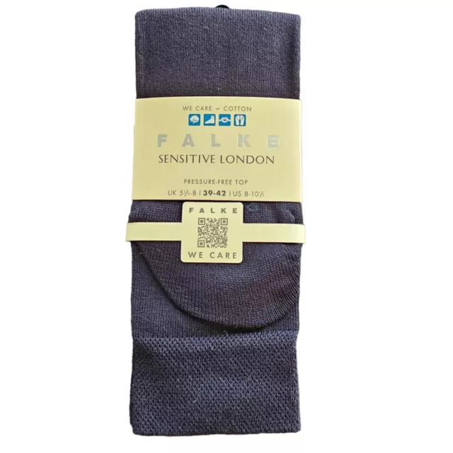 Falke Womens Sensitive London Socks Dark Navy Blue 39-42 (8-10.5 US) 46472 NEW